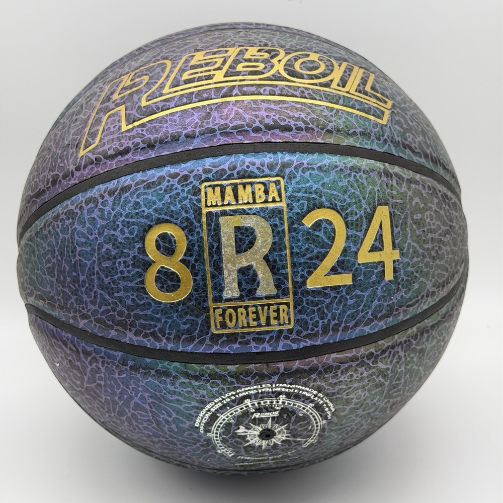 REBOIL Mamba Forever Kobe Bryant 8 24 Tribute Basketball Purple Blue Size 29.5